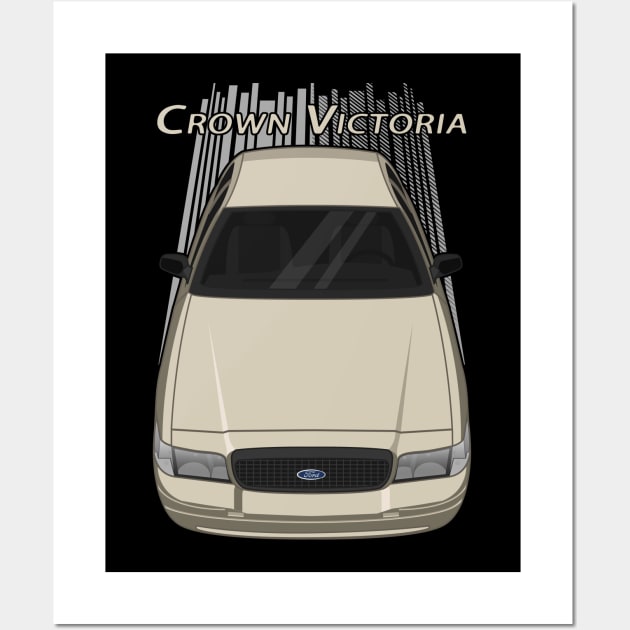 Ford Crown Victoria Police Interceptor - Gold Wall Art by V8social